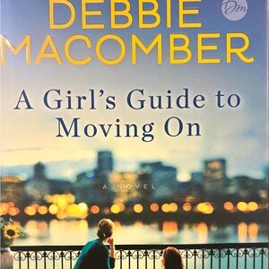 Debbie Macomber A Girl's Guide to Moving On Hard Bound Book - Blue and Yellow